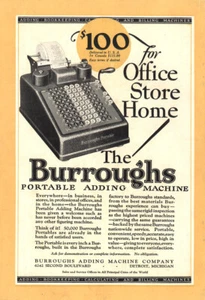 1927 Burroughs Adding Machine: Office Store Home Vintage Print Ad - Picture 1 of 1