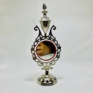 Vintage Messing Silber Platte Spiegel Eyeliner 30er Jahre, Kohl Makeup, Eyeliner - Bild 1 von 9