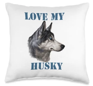 Cuscino Love My Husky Throw 2 misure. Spedizione GRATIS - Foto 1 di 1