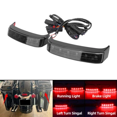 LED Saddlebag Tail Run Brake Turn Signal Light For Harley Road Glide 2014-2023 - Imagem 1 de 4