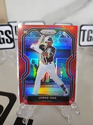 JORGE ONA 2021 PANINI PRIZM ROOKIE #209 RED PRIZM MINT - Image 1 of 2