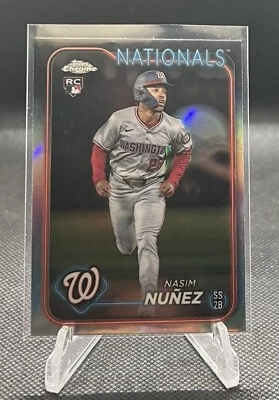 2024 Topps Chrome Update Nasim Nunez #USC173 Refractor RC Nationals - Image 1 of 2