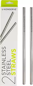 ✨ Stainless Steel Straws 2pk 100% Plastic-Free Reusable 304-Grade Eco-Friendly D - Picture 1 of 7