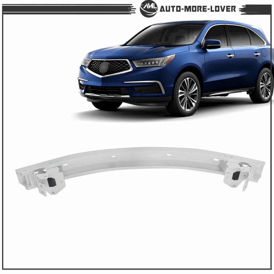 Barra frontal refuerzo travesaño plateado para parachoques Acura MDX 2014-2023 Foto 1 de 4