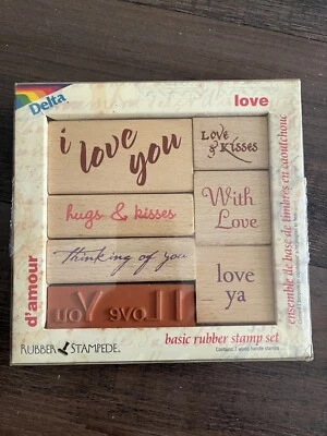 Estampida de goma Delta LOVE 7 piezas ideal para tarjetas de regalo, notas, artesanos Foto 1 de 4