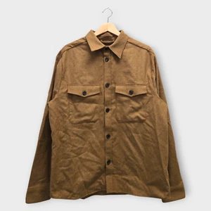 J.Lindeberg Men's Shirt Flat Wool (Brown) - Large - Picture 1 of 2