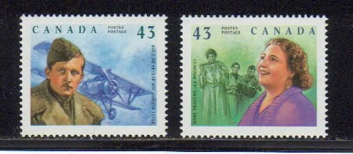 1994 SC# 1525-26 Great Canadians Lot 253 M-NH - Image 1 of 1