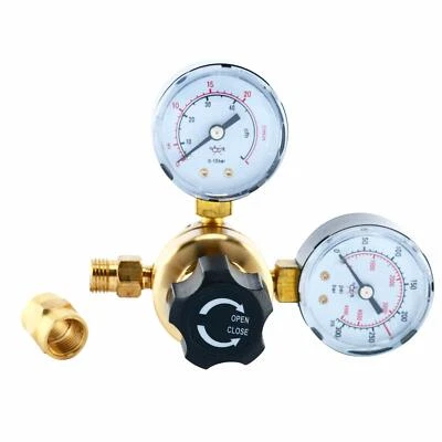 Argon CO2 Brass Regulators Gauges for Welding CGA580 Miller Lincoln Mig Tig - Image 1 of 4