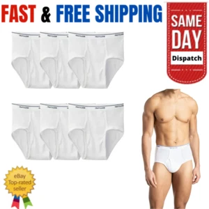 Fruit of the Loom Men's Underwear White Briefs Medium Size - 6 Pack , - Picture 1 of 4