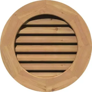 Ekena Millwork Gable Louver Vent 23" Round Unfinished Smooth Western Red Cedar - Picture 1 of 8
