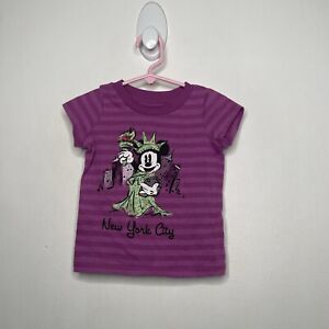 Disney Baby Minnie Mouse Top Baby Girls Size 12–18 Months Purple New York