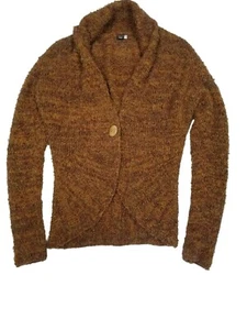 Handmade Tabask Alpaca Wool Blend Shawl Collar Cardigan Sweater S - Picture 1 of 11