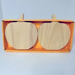 Set 2 zucche artigianali in legno Halloween autunno da appendere pronte per dipingere NUOVE! - Foto 1 di 11