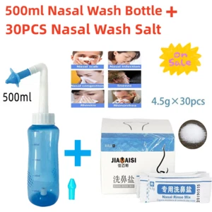 Lastek 500ml Neti Pot Sinus Rinse Nose Wash Cleaner Nasal Irrigation Relief Kit - Picture 1 of 17
