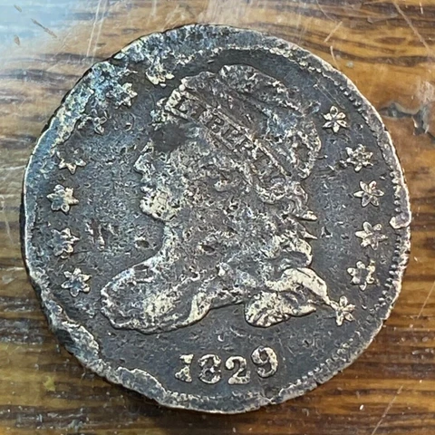 1829 Capped Bust Dime Medium 10c VF Details @ a Fraction of Greysheet CHRC Cover