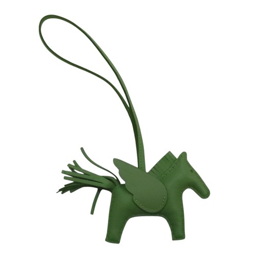 HERMÈS HERMES Rodeo PM Borsa Charm Agnomilo Pelle Vert Cricchetto Timbro B