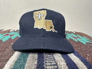Vtg Sports Specialties New Orleans Saints Plain Logo SnapBack NFL Proline 90s - Picture 1 of 13