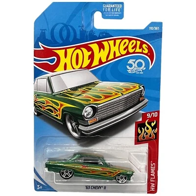 2018 风火轮 Flames '63 雪佛兰 ll 绿色 9/10 50TH 110/365 PR5's — 第 1/4 张图片