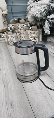 Ambiano Modern Glass Kettle 1.7L 3000W Blue Lights.  - Image 1 of 4