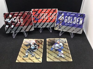 Lote de 5 insertos LEAF Preferred ACERO 1996-97 - placas de tocador y oro - Imagen 1 de 7