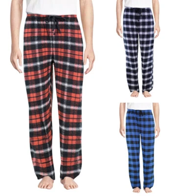 BROOKLYN+JAX Mens Pyjama Bottoms Flannel Check Nightwear PJ's Set Tartan Trousers 1or 3 Pack