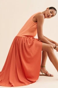 NWOT $248 Hutch Anthropologie Liz Colorblock Asymmetrical Dress S - Picture 1 of 6