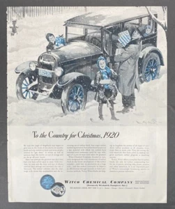 Witco Chemical Company Vintage Print Ad Old Car Christmas Presents New York - Picture 1 of 1