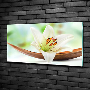 Wandbild Glas-Bild Druck auf Glas 100x50 Deko Blumen & Pflanzen Lilie
