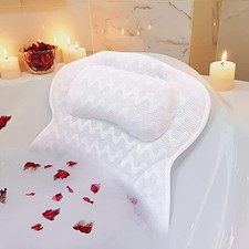 Lussuoso cuscino da bagno ventose antiscivolo vasca da bagno rilassante cuscino poggiatesta