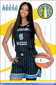 Angel Reese SUPERSTAR Chicago Sky WNBA Action 2024 22x34 Wall POSTER - Picture 1 of 1
