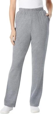 Woman Within 7 Day Knit Elastic Waist Straight Leg Pant - Image 1 of 4