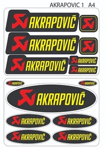 AKRAPOVIC Logos Sponsors Stickers Decals Graphics Emblems Motorcycle Car - Picture 1 of 1