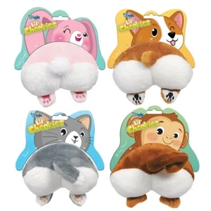 Lil Cheekies Animal Tooshie Dog Play Toy Squeaker Plush Fun Small to Medium Dogs - Picture 1 of 18