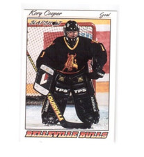 1996 Slapshot Images OHL Player Card # 31 Kory Cooper Belleville Bulls Goal