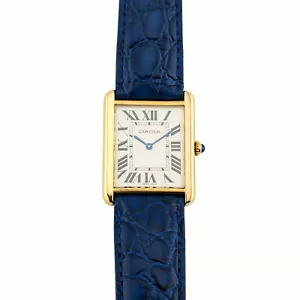 Cartier 2742 Tank Solo Large 18k YG 27mm ~2000s - Picture 1 of 10