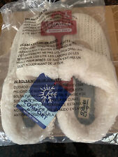 Dluxe by Dearfoams Womens Slippers size L 9-10 Oatmeal Knit NEW