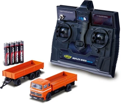 Carson MB 1620 Pritsche 1:87 RTR orange – für H0 Modellbahn mit Anhänger - Bild 1 von 4