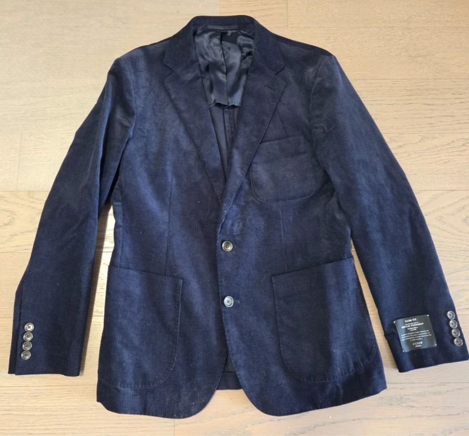 J. Crew - Мужская Slim Fit Ludlow вельветовый костюм - размер 38S/30 - Изображение 1 из 4