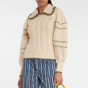 Ulla Johnson Osian Collared Pullover Knit Sweater - Picture 1 of 9