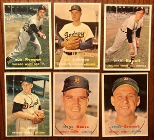 1957 Topps Lot (6) NM-MT #99 KEEGAN #221 HOWELL #366 LEHMAN #258, #223, #141 - Bild 1 von 2