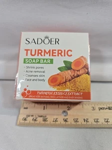 Saponetta Tumeric, macchie scure, cicatrici luminose per la pelle, pelle più luminosa tutti i tipi di pelle 100 g - Foto 1 di 2