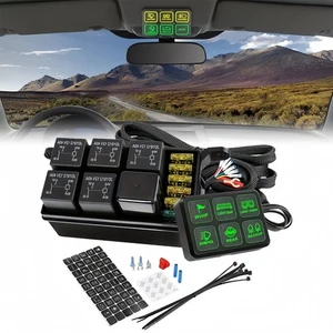 6 Gang Switch Panel LED Light Bar Circuit Control Box 12V For Car RV Boat Marine - Bild 1 von 9