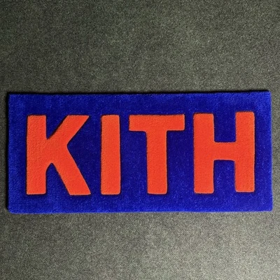 Kith Hand Tufted Rug - 32” x 14” - NY Knicks - Blue x Orange - Hone Decor - KITH - Image 1 of 4