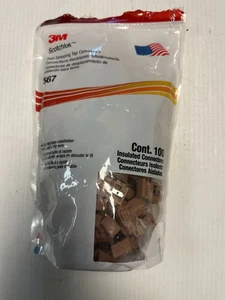 (100) 3M Scotchlok 567 Self-Stripping Electrical Tap Connector BROWN - Made USA! - Picture 1 of 3