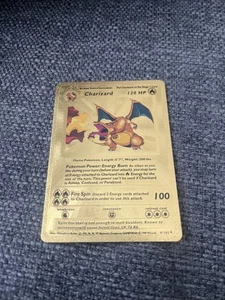 Pokémon TCG Charizard Gold Foil Card 4/102 Near Mint Condition - Picture 1 of 1