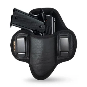 Tactical Pancake Holster. 1911 Holster Leather 4" & 5" with Rail. Suede Inter... - Picture 1 of 7