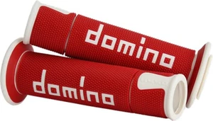 Domino Racing A45041C4642B7-0 A450 Road Racing Grips Red/White Pair - Picture 1 of 3