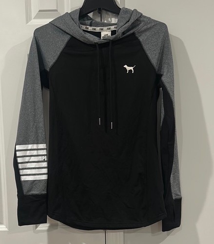 UNDERCOVER Victoria’s Secret ROSA Ultimate Felpa con Cappuccio Nera Donna Medium