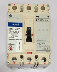 ALLEN BRADLEY 140M-I8P-B70S-M (A) 3P Protezione circuito motore 140M-I8P 600V 7 AMP - Foto 1 di 6