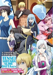 DVD That Time I Got Reincarnated as a Slime Season 1-3+Movie+8OVA Tensura Nikki - Foto 1 di 3